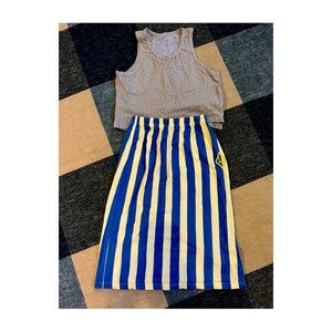 Tiny Cotton Tank & the Animals Observatory knit mid skirt size 10